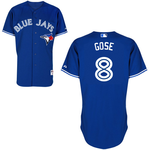 Anthony Gose #8 MLB Jersey-Toronto Blue Jays Men's Authentic Alternate Blue Baseball Jersey